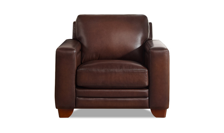 Alice Leather Chair With Track Arms