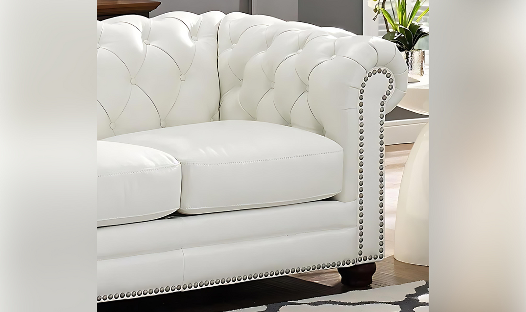 Aliso 3-Seater Leather Sofa With Rolled Arms-Jennifer Furniture