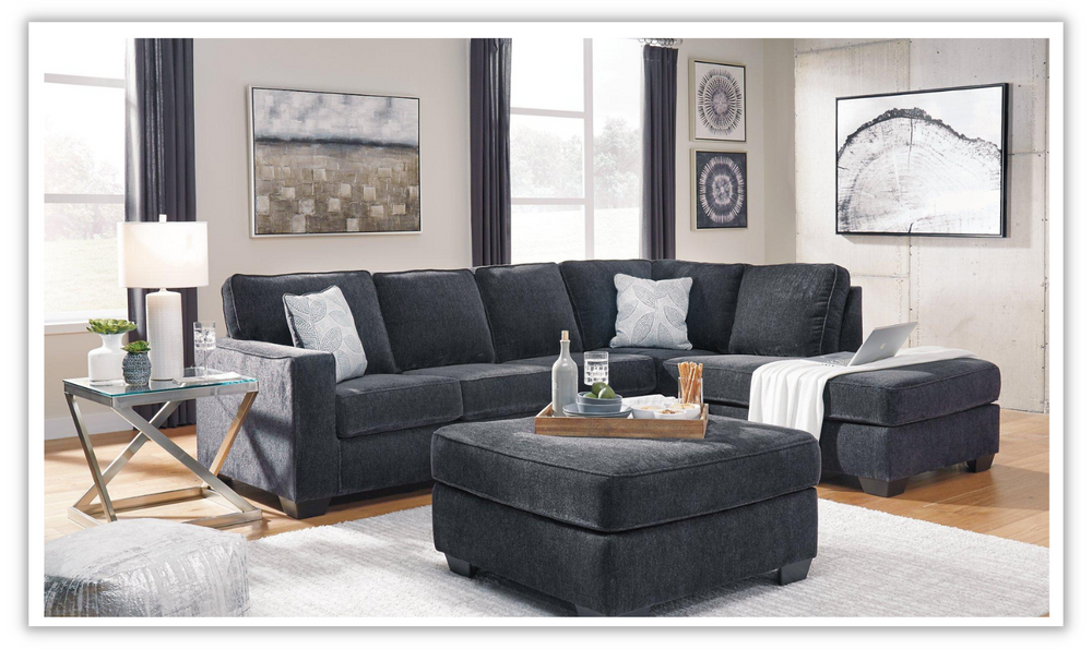 Altari L-shaped Fabric Sectional with Track Arms