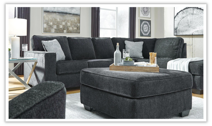 Altari L-shaped Fabric Sectional with Track Arms