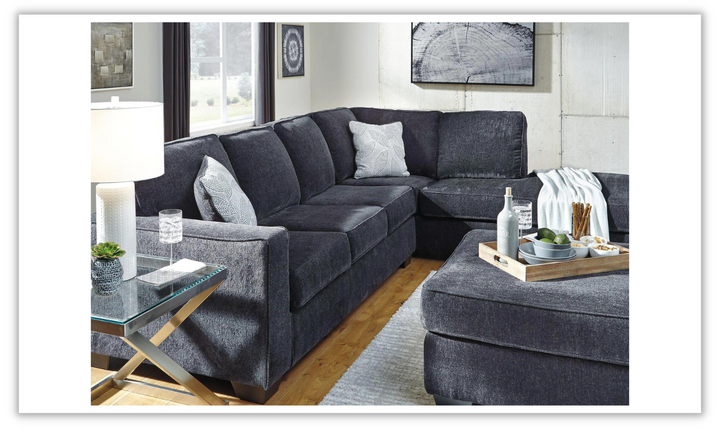 Altari L-shaped Fabric Sectional with Track Arms