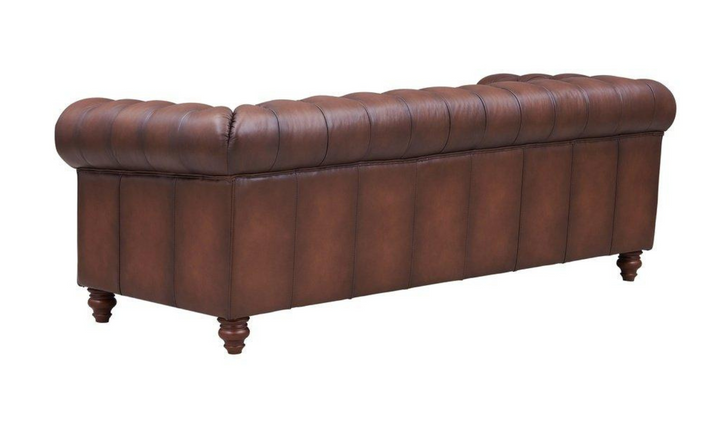 Alton Bay 3-Seater Leather Sofa With Box Cushions-Jennifer Furniture