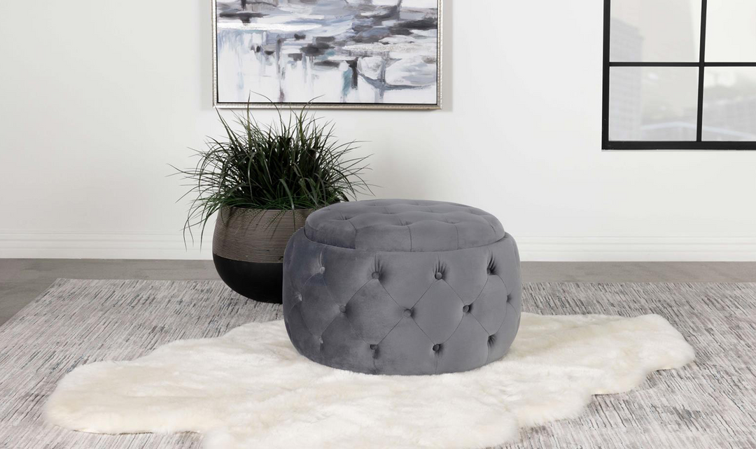 Angelina Storage Ottoman-Jennifer Furniture