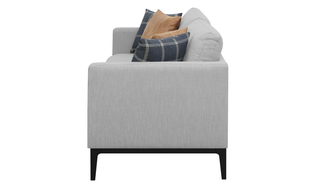 Apperson 3-Seater Fabric Sofa with Track Arms in Gray-Jennifer Furniture