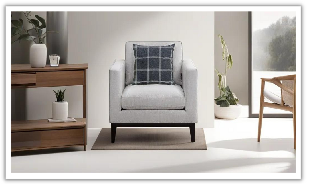 Coaster Apperson Fabric Stationary Chair in Gray-Jennifer Furniture