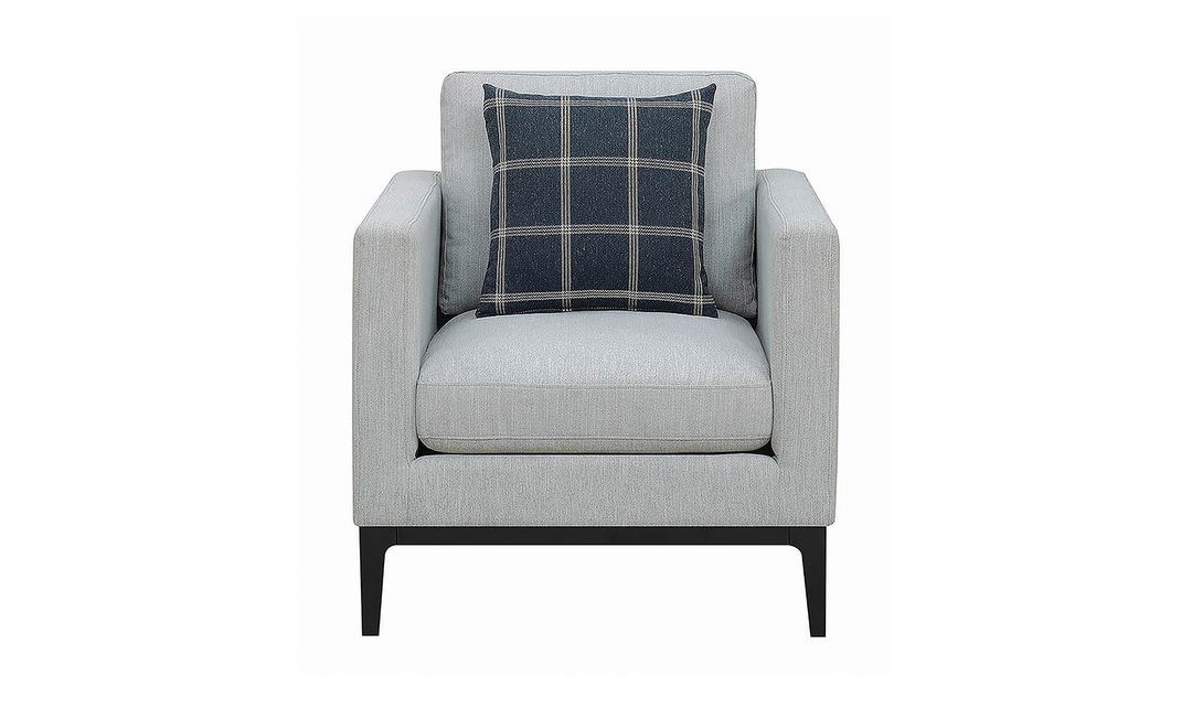 Coaster Apperson Fabric Stationary Chair in Gray-Jennifer Furniture