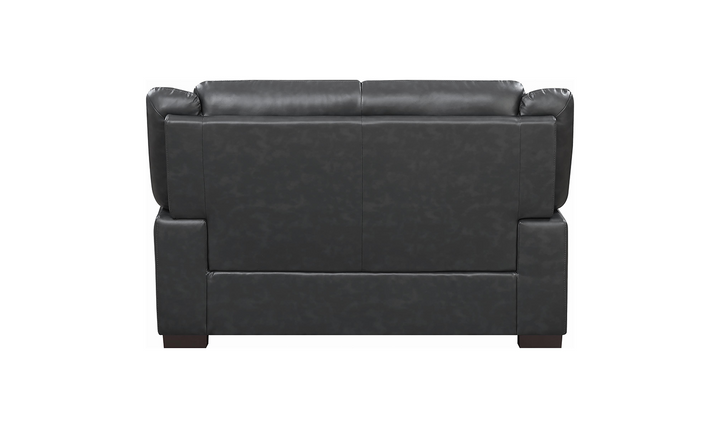 Coaster Furniture Arabella Modern Leather Loveseat in Gray- Jennifer Furniture