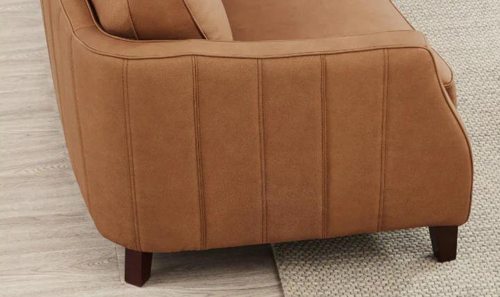 Aria 2-Seater Leather Sofa In Saddle Brown-Jennifer Furniture