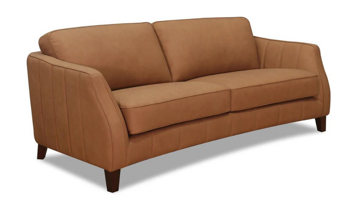 Aria 2-Seater Leather Sofa In Saddle Brown-Jennifer Furniture