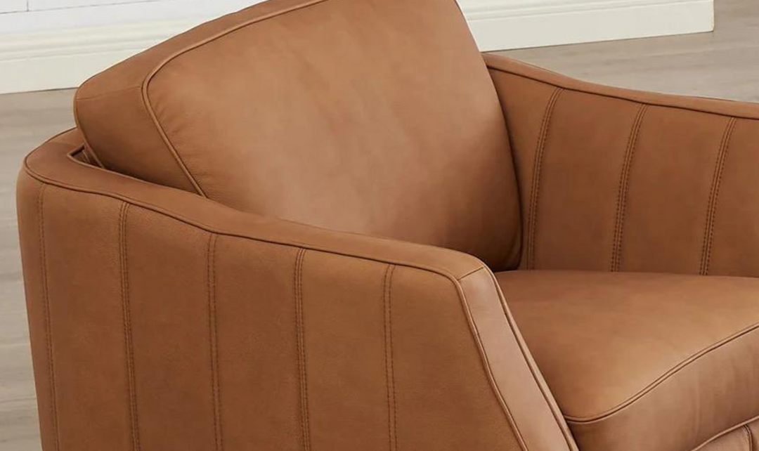 Aria Leather Chair In Saddle Brown-Jennifer Furniture