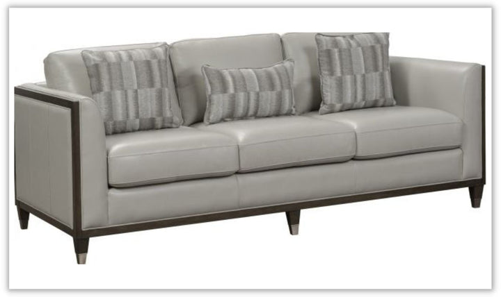 Pulaski Addison 3-Seater Leather Sofa in Off White