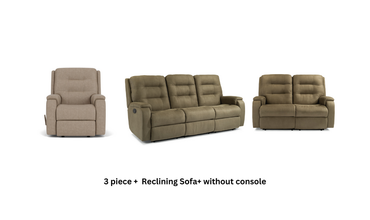 Arlo Fabric Power Reclining Living Room Set With Power Headrests