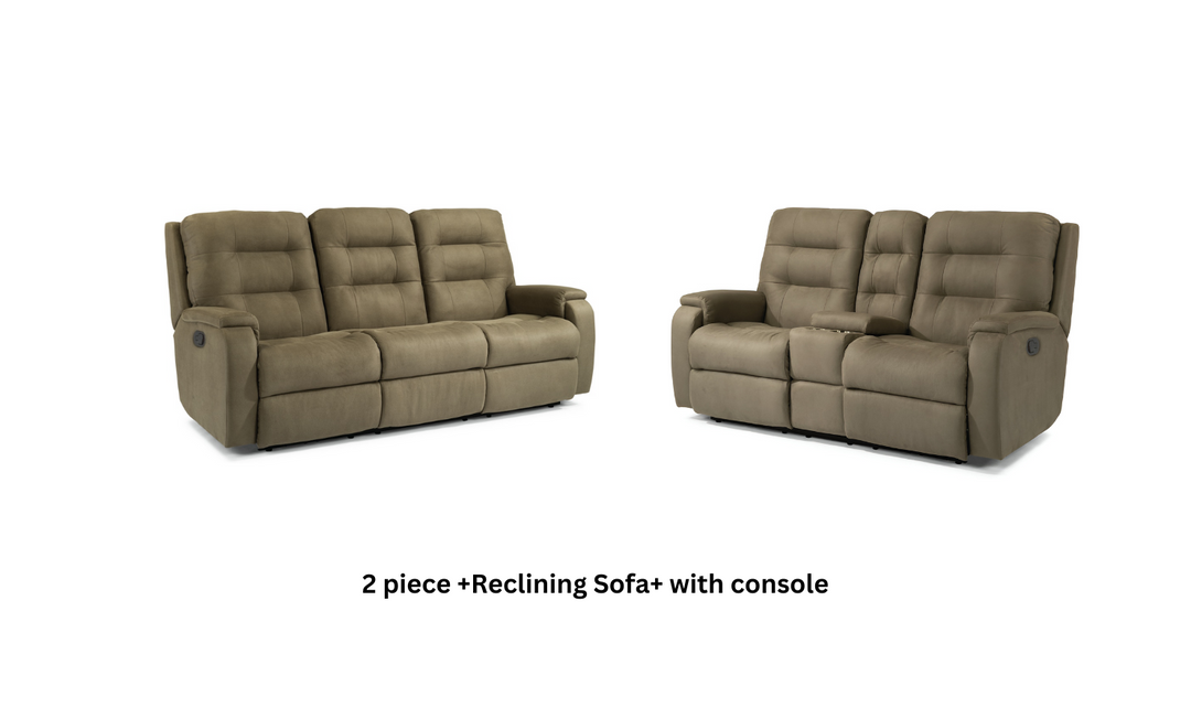 Arlo Fabric Power Reclining Living Room Set With Power Headrests