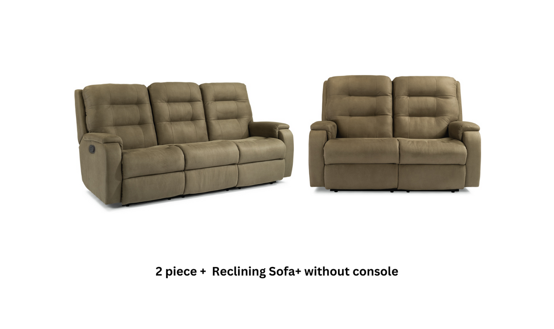 Arlo Fabric Power Reclining Living Room Set With Power Headrests