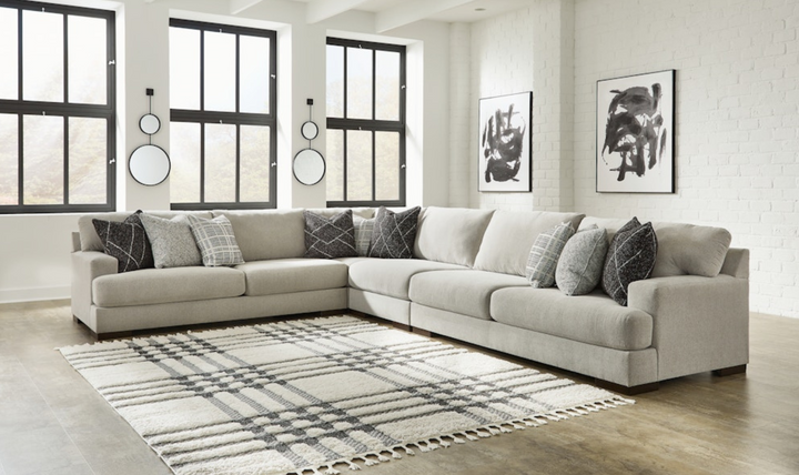 Ashley  Artsie L-Shape Gray Sectional Sofa (3 Pcs/ 4 Pcs)