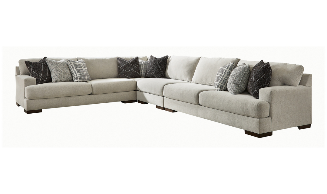 Ashley  Artsie L-Shape Gray Sectional Sofa (3 Pcs/ 4 Pcs)