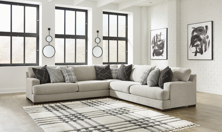 Ashley  Artsie L-Shape Gray Sectional Sofa (3 Pcs/ 4 Pcs)