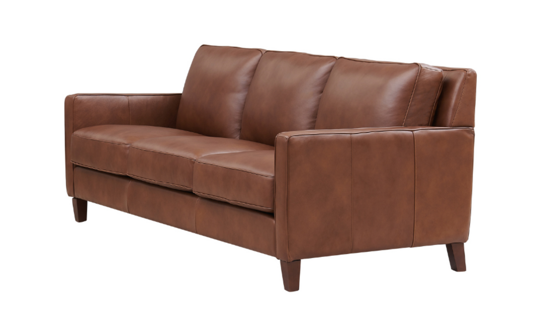 Ashby 3-Seater Leather Sofa In Pecan Brown-Jennifer Furniture