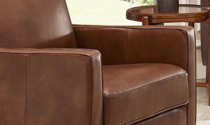 Ashby Leather Chair In Pecan Brown-Jennifer Furniture