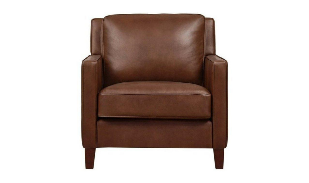 Ashby Leather Chair In Pecan Brown-Jennifer Furniture