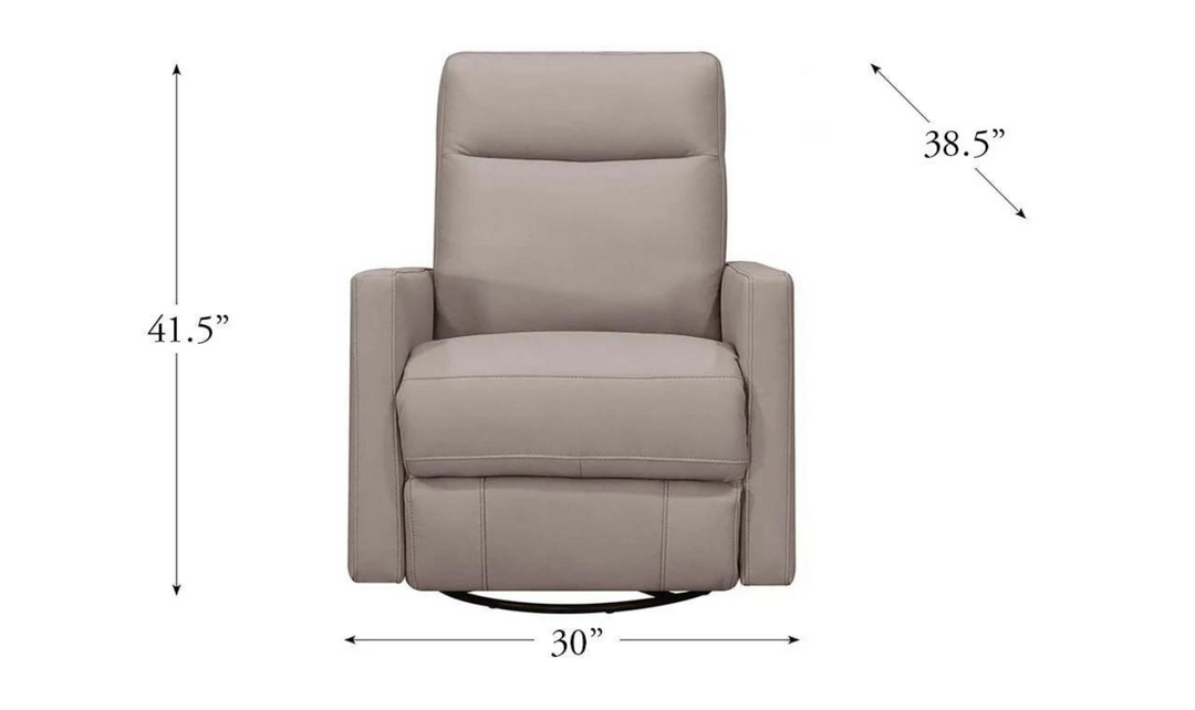 Ashby Manual Swivel Rocker Leather Recliner Chair