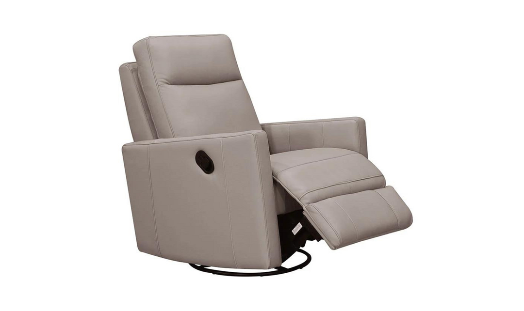 Ashby Manual Swivel Rocker Leather Recliner Chair