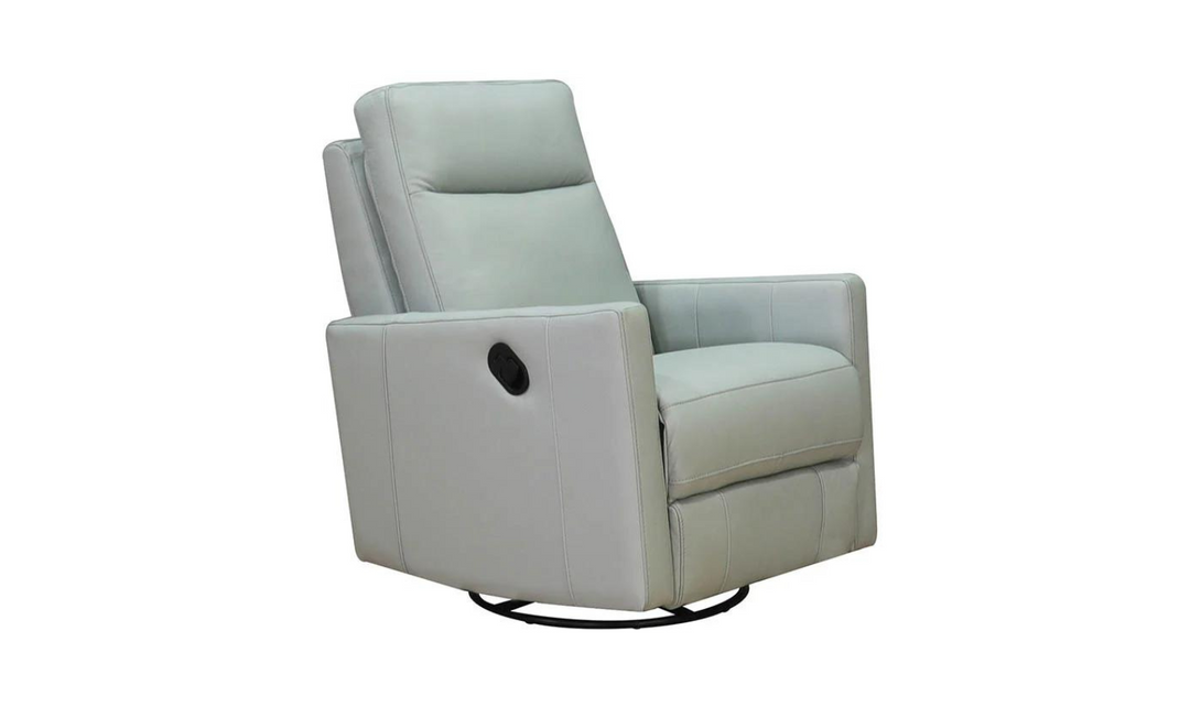 Ashby Manual Swivel Rocker Leather Recliner Chair