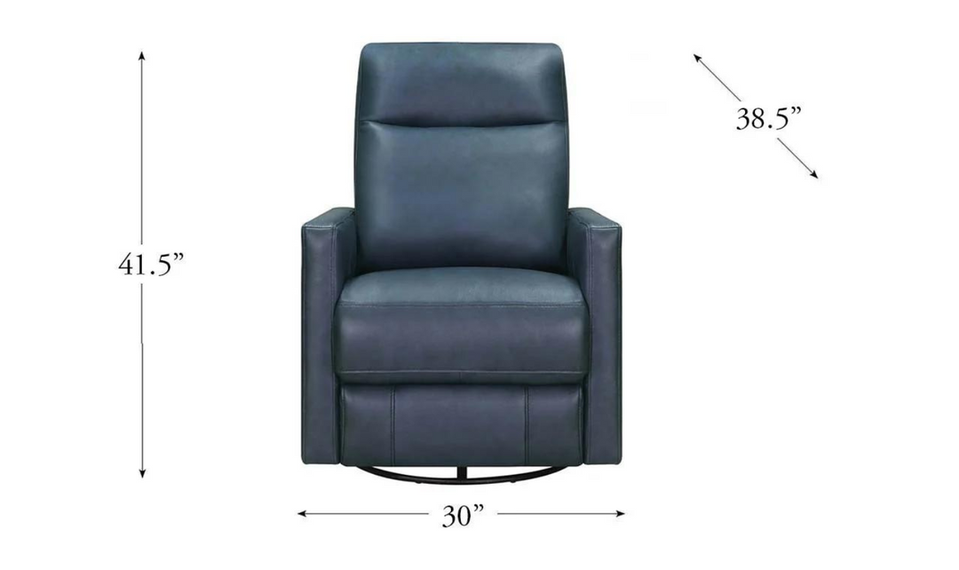 Ashby Manual Swivel Rocker Leather Recliner Chair