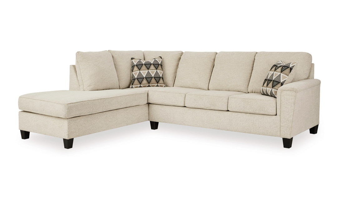 Ashley Abinger L-shaped Fabric Sleeper Sectional Sofa with Chaise-Jennifer Furniture