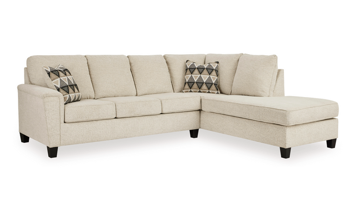 Ashley Abinger L-shaped Fabric Sleeper Sectional Sofa with Chaise-Jennifer Furniture