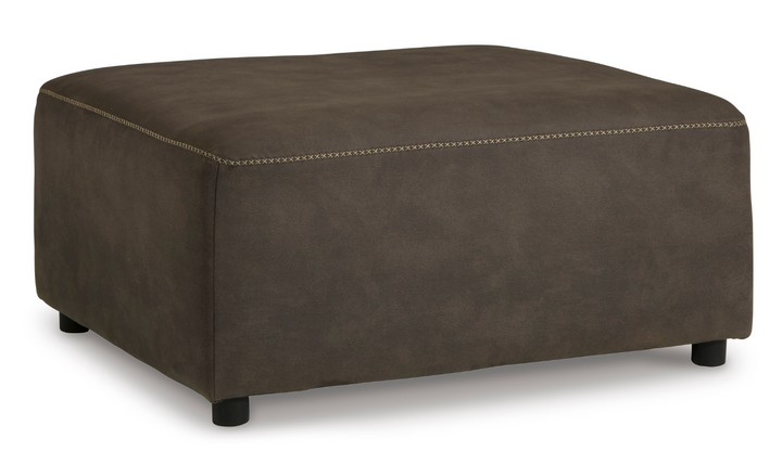 Ashley  Allena Oversized Accent Ottoman in Brown Leather-Jennifer Furniture