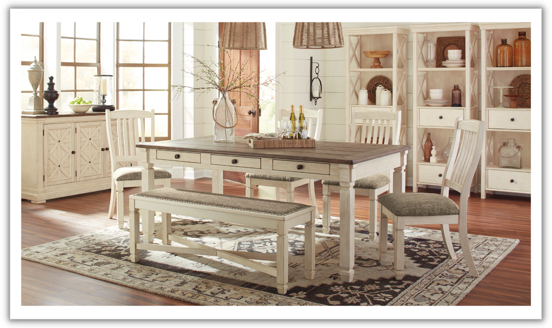 Ashley Bolanburg Rectangular Dining Set-Jennifer Furniture