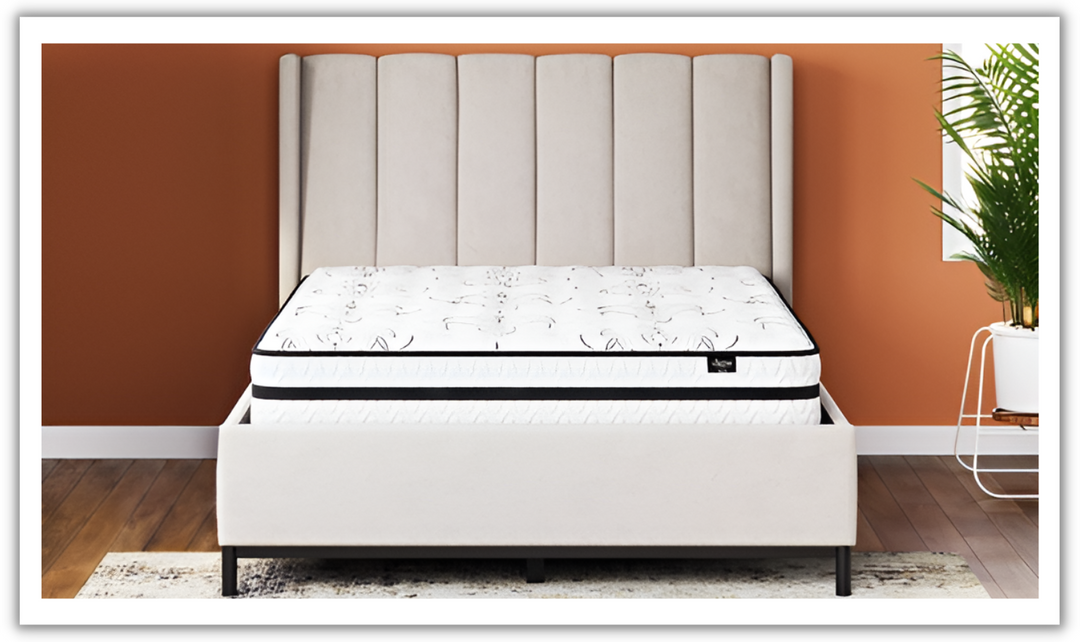 Ashley Chime Plush Hybrid Mattress in White-Jennifer Furniture