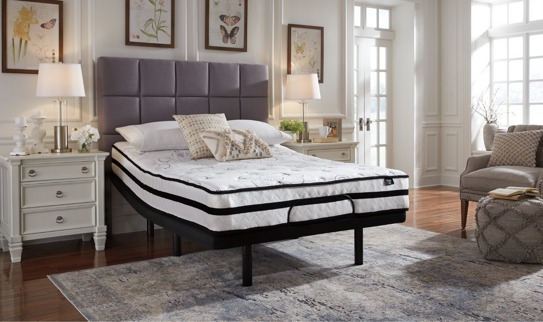 Ashley Chime Plush Hybrid Mattress in White-Jennifer Furniture