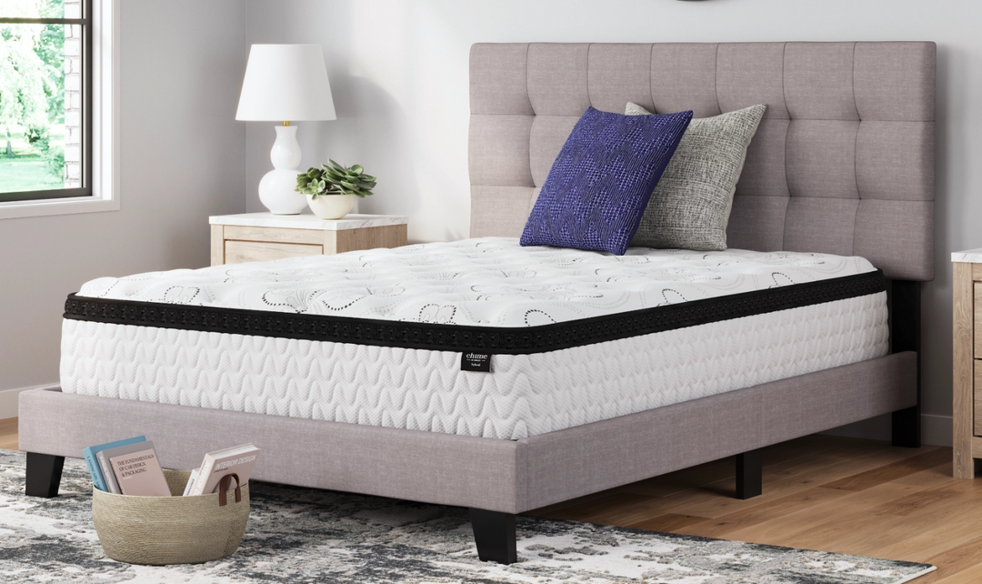 Ashley Chime Plush Hybrid Mattress in White-Jennifer Furniture