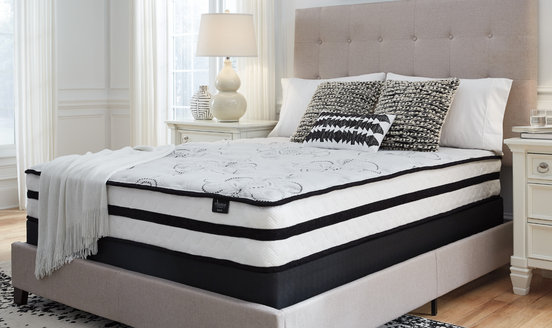 Ashley Chime Plush Hybrid Mattress in White-Jennifer Furniture