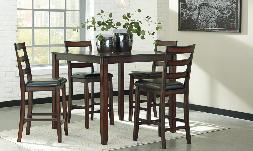 Ashley  Coviar Dining Sets in Brown Finish-Jennifer Furniture