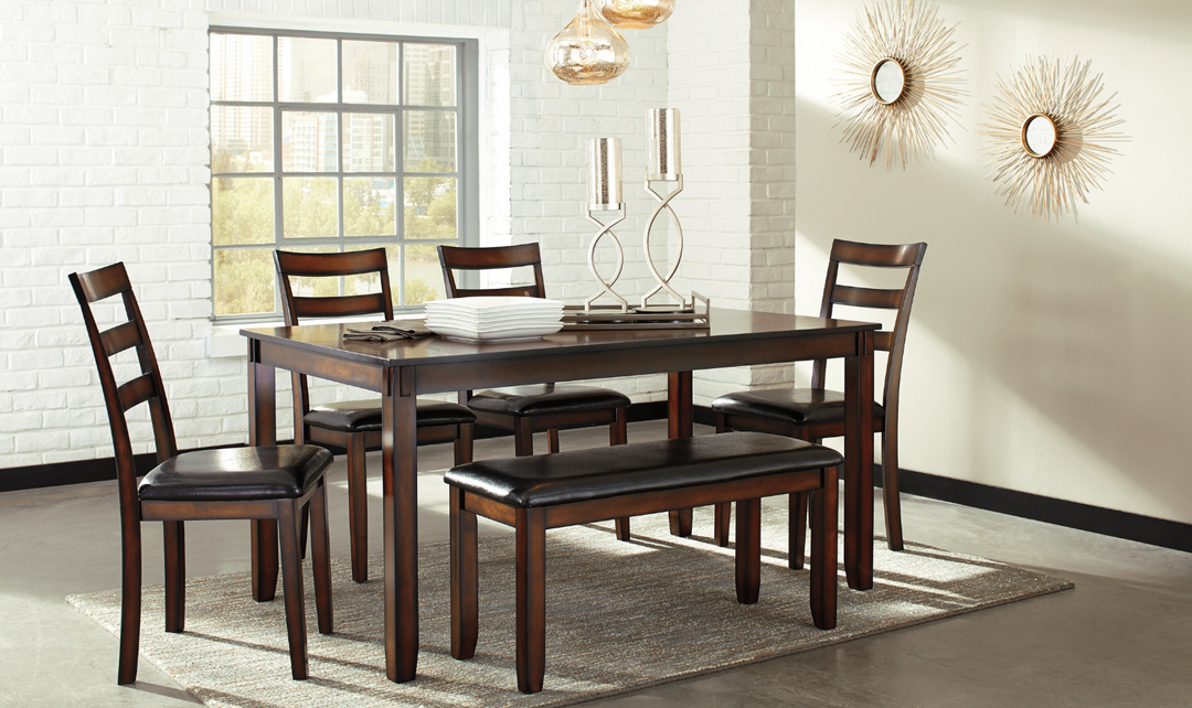 Ashley  Coviar Dining Sets in Brown Finish-Jennifer Furniture