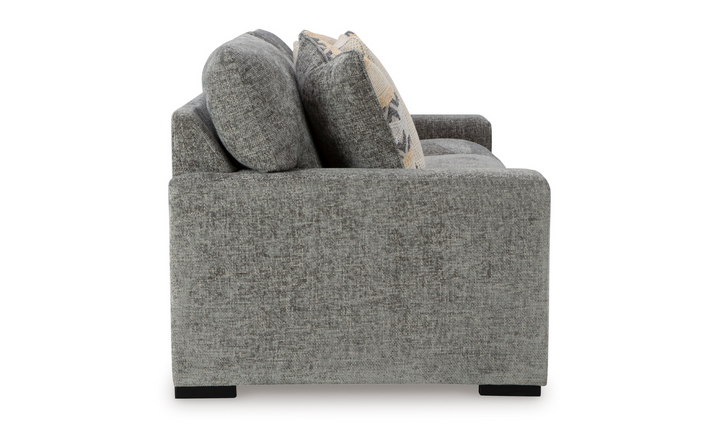 Ashley Dunmor 3 Seater Fabric Sofa In Graphite-Jennifer Furniture