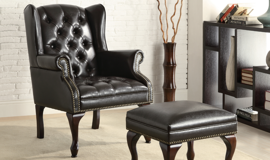 Athena Accent Chair in black