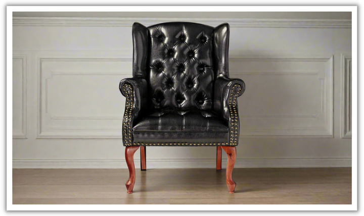 Athena Accent Chair in black