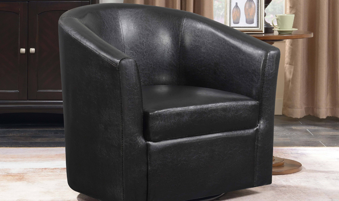 Passov Swivel Chair in  dark brown