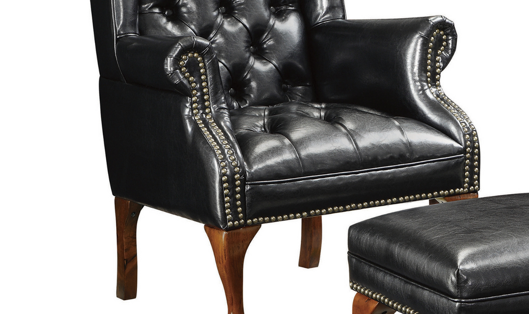 Athena Accent Chair in black