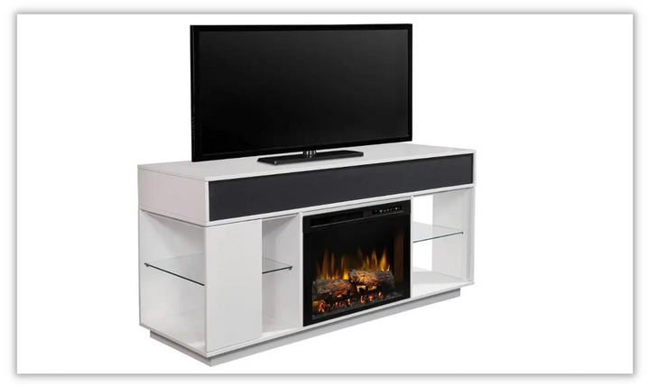 Audio Flex TV Console with Electric Free Standing Fireplace