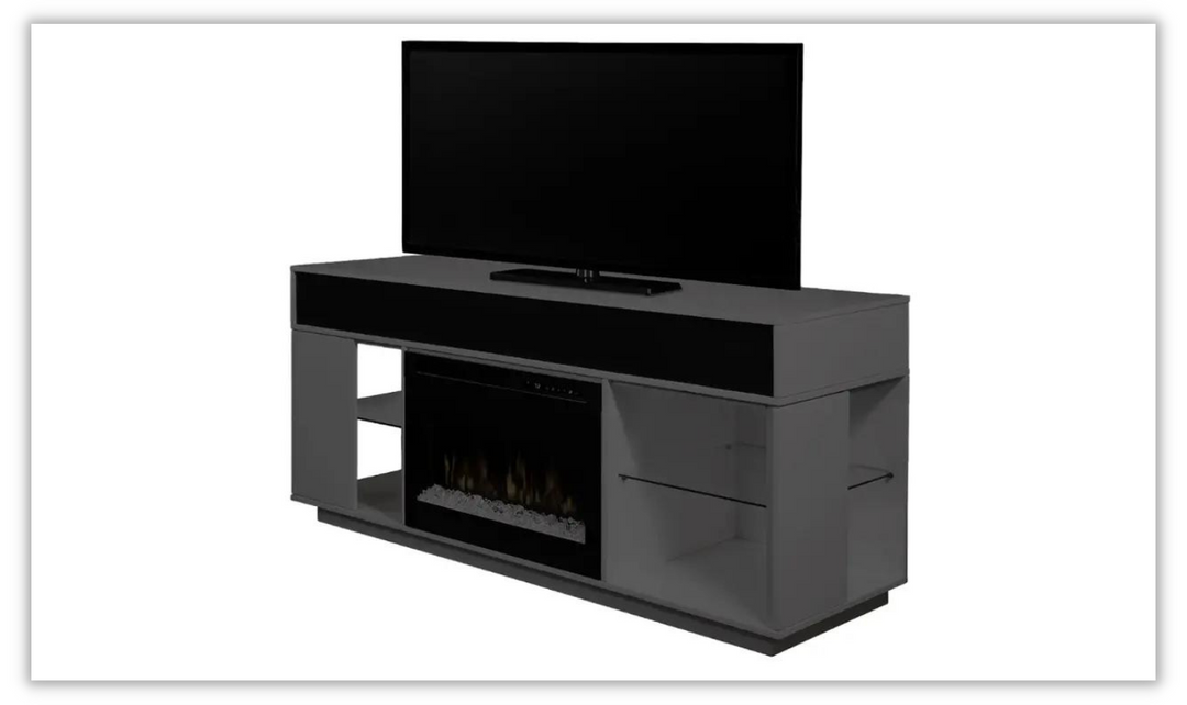 Audio Flex TV Console with Electric Free Standing Fireplace