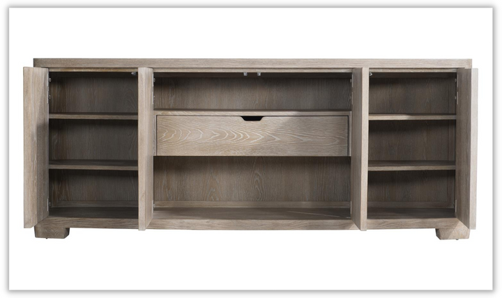 Aventura 4-Door Adjustable Shelf Buffet in Brown