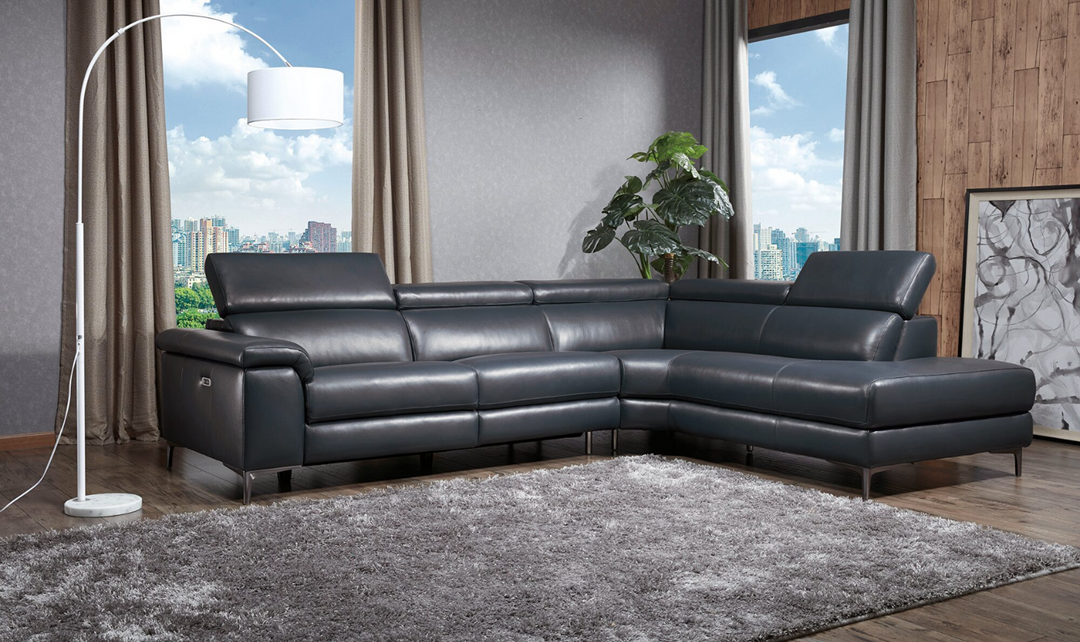 Axel L-Shape Leather Sectional with Recliner-jennifer furniture