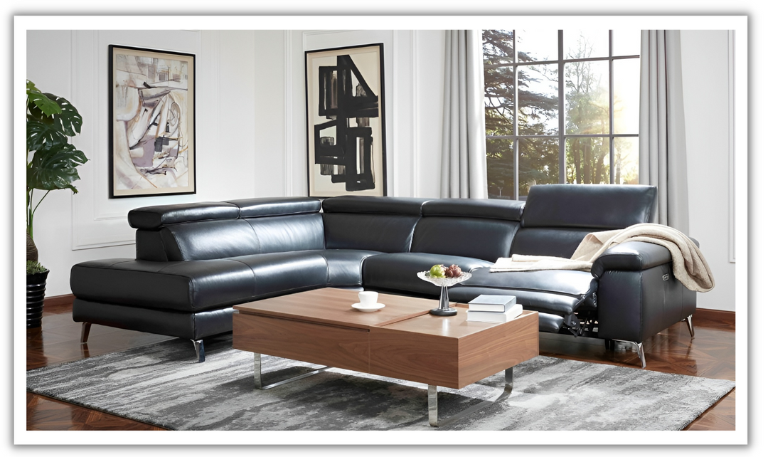 Axel L-Shape Leather Sectional with Recliner-jennifer furniture