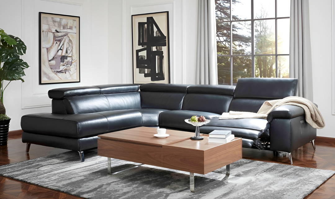 Axel L-Shape Leather Sectional with Recliner-jennifer furniture