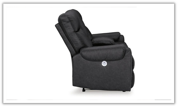 Ashley  Axtellton 2-Seater Carbon Leather Power Reclining Loveseat